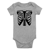 X Ray Skeleton Halloween Costume Infant Baby Boys Bodysuit Grey