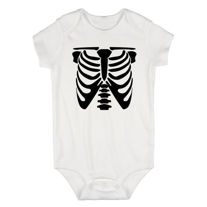 X Ray Skeleton Halloween Costume Infant Baby Boys Bodysuit White