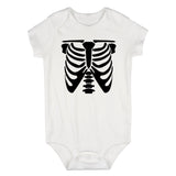 X Ray Skeleton Halloween Costume Infant Baby Boys Bodysuit White