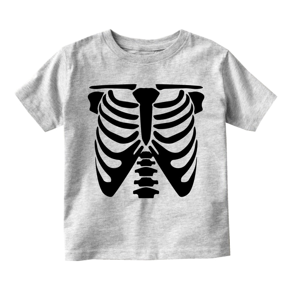 X Ray Skeleton Halloween Costume Infant Baby Boys Short Sleeve T-Shirt Grey