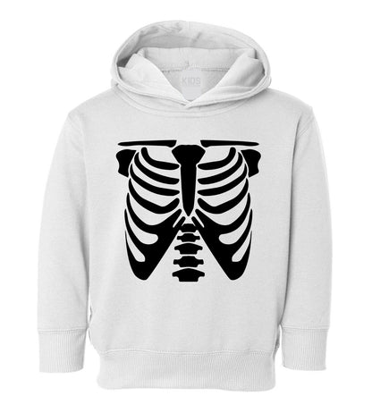 X Ray Skeleton Halloween Costume Toddler Boys Pullover Hoodie White