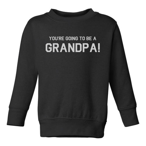 Youre Going To Be A Grandpa Toddler Boys Crewneck Sweatshirt Black