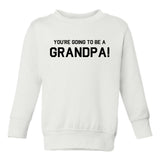 Youre Going To Be A Grandpa Toddler Boys Crewneck Sweatshirt White