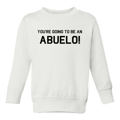 Youre Going To Be An Abuelo Toddler Boys Crewneck Sweatshirt White