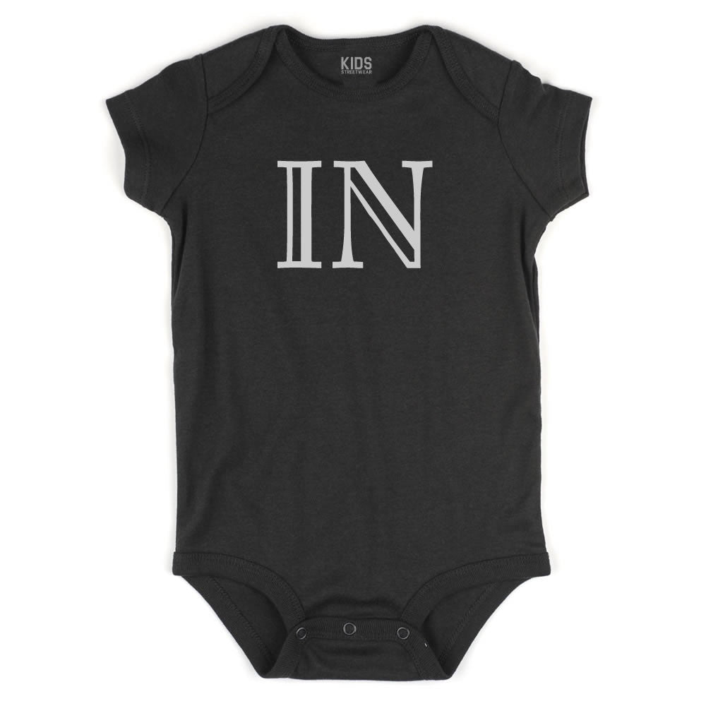 IN Indiana State Fashion Infant Onesie Bodysuit By Kids Streetwear