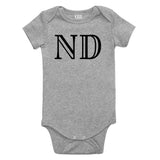 ND North Dakota State Fashion Infant Onesie Bodysuit By Kids Streetwear