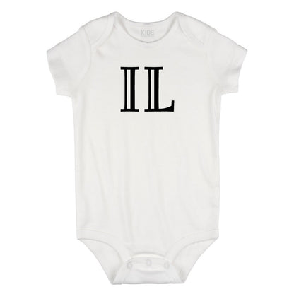 IL Illinois State Fashion Infant Onesie Bodysuit By Kids Streetwear
