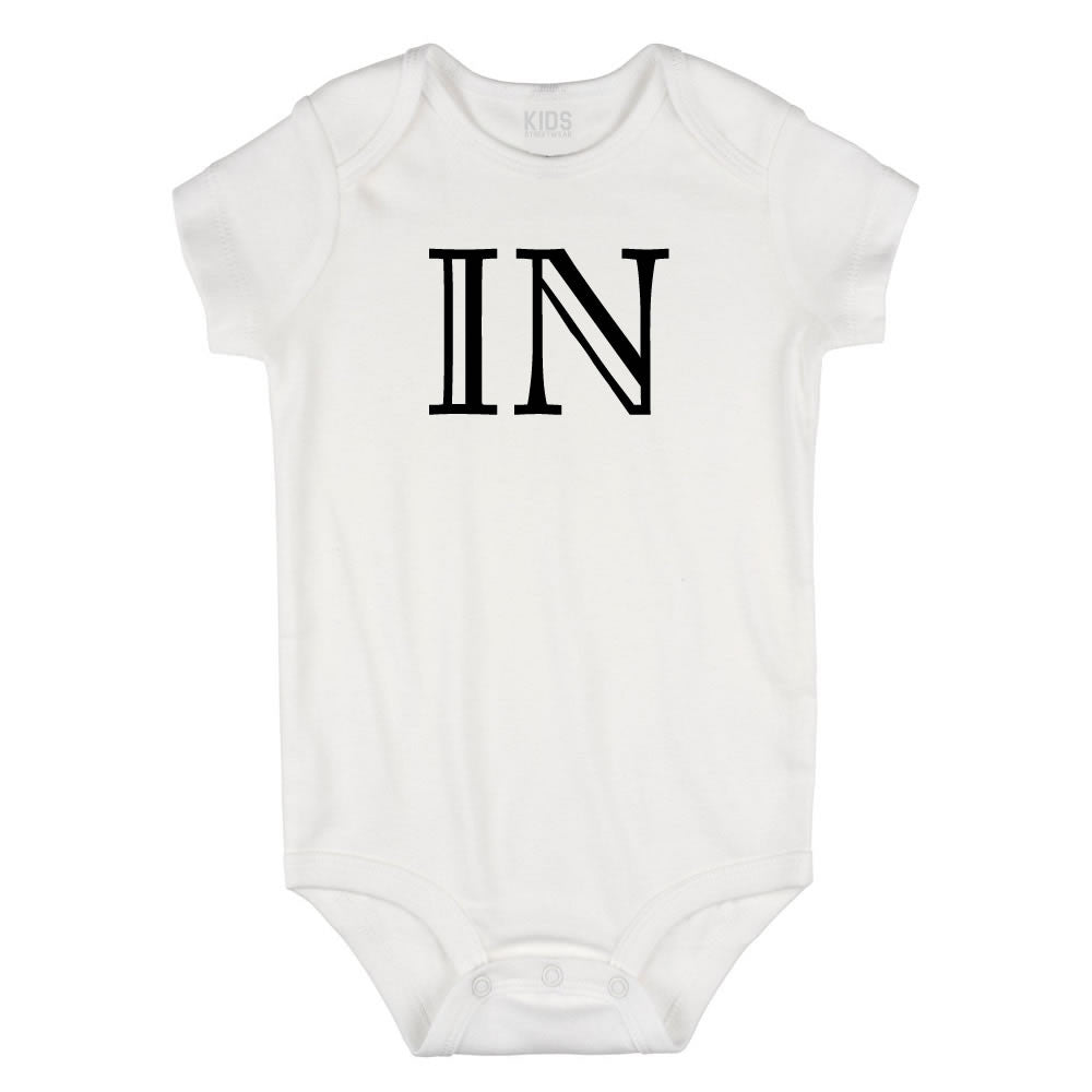 IN Indiana State Fashion Infant Onesie Bodysuit By Kids Streetwear