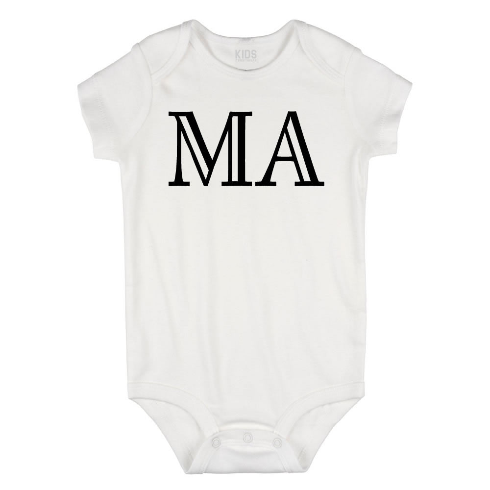 MA Massachusetts State Fashion Infant Onesie Bodysuit By Kids Streetwear