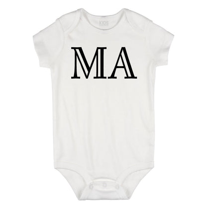 MA Massachusetts State Fashion Infant Onesie Bodysuit By Kids Streetwear