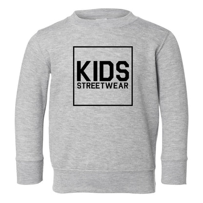 Big Kids Streetwear Logo Toddler Kids Sweatshirt in Grey