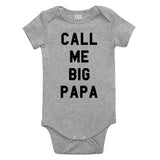Call Me Big Papa Infant Onesie Bodysuit in Grey