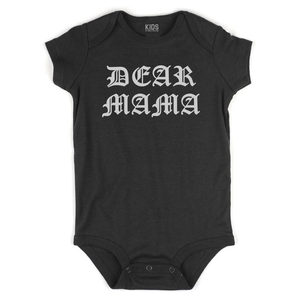 Dear Mama Infant Onesie Bodysuit in Black