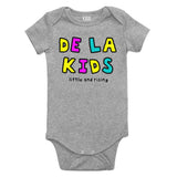 De La Kids Little and Rising Infant Onesie Bodysuit in Grey