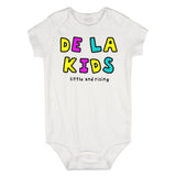 De La Kids Little and Rising Infant Onesie Bodysuit in White