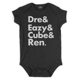 Dre Eazy Cube Ren Infant Onesie Bodysuit in Black