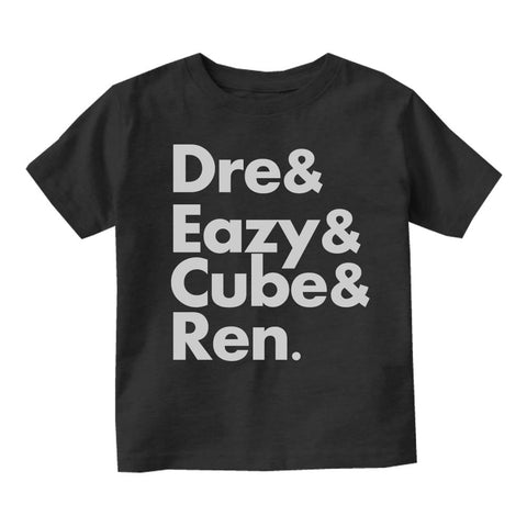 Dre Eazy Cube Ren Infant Toddler Kids T-Shirt in Black
