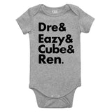 Dre Eazy Cube Ren Infant Onesie Bodysuit in Grey