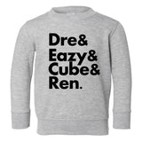 Dre Eazy Cube Ren Toddler Kids Sweatshirt in Grey