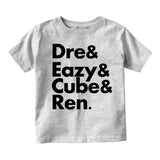Dre Eazy Cube Ren Infant Toddler Kids T-Shirt in Grey
