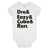 Dre Eazy Cube Ren Infant Onesie Bodysuit in White