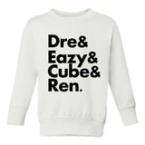 Dre Eazy Cube Ren Toddler Kids Sweatshirt in White