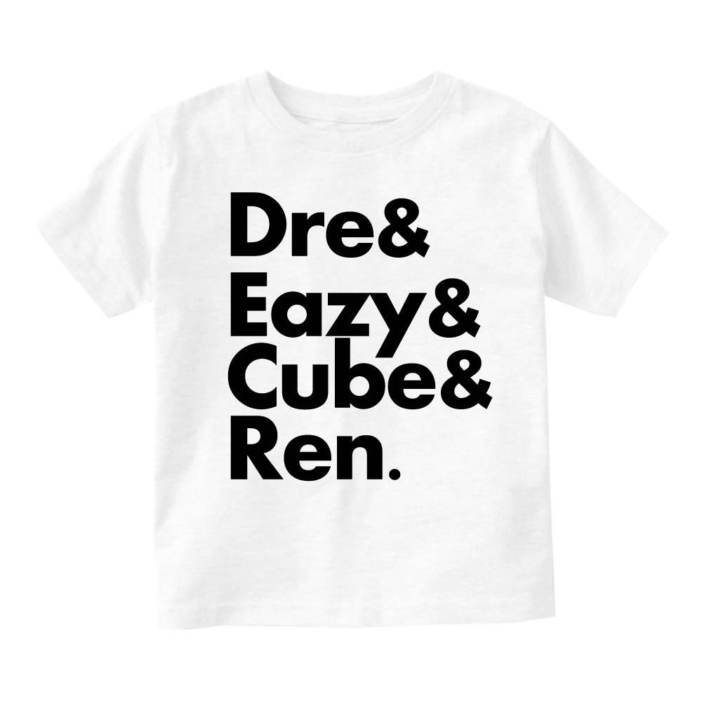 Dre Eazy Cube Ren Infant Toddler Kids T-Shirt in White