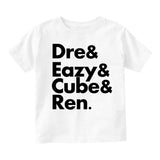 Dre Eazy Cube Ren Infant Toddler Kids T-Shirt in White