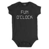 Fun O'Clock Infant Onesie Bodysuit in Black