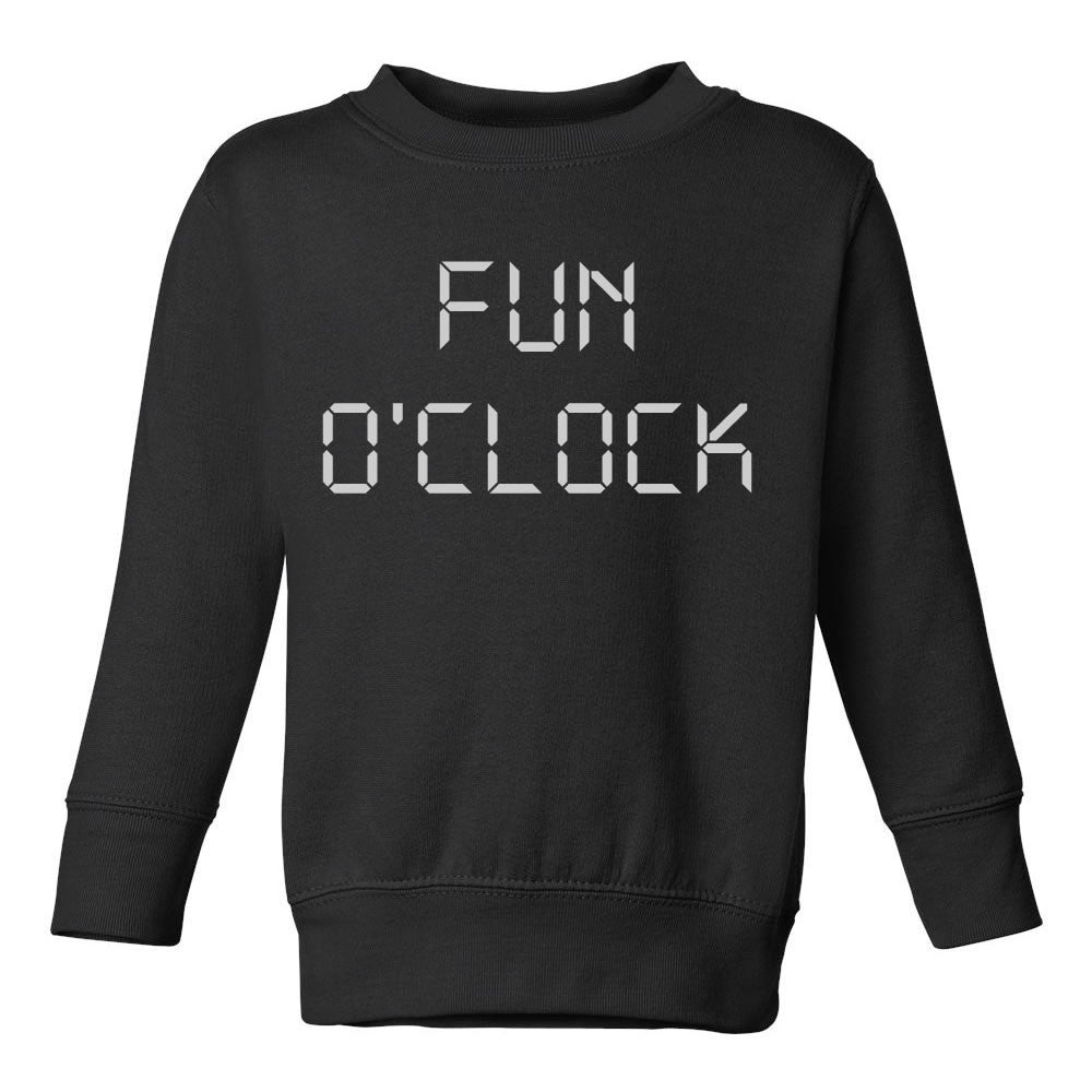 Fun O'Clock Toddler Kids Sweatshirt in Black
