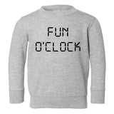 Fun O'Clock Toddler Kids Sweatshirt in Grey
