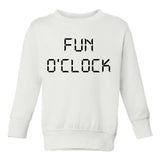 Fun O'Clock Toddler Kids Sweatshirt in White