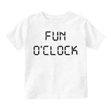 Fun O'Clock Infant Toddler Kids T-Shirt in White