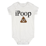 iPoop Poop Emoji Baby Bodysuit One Piece White