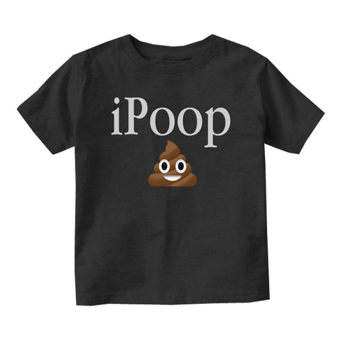 iPoop Poop Emoji Baby Toddler Short Sleeve T-Shirt Black