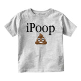 iPoop Poop Emoji Baby Infant Short Sleeve T-Shirt Grey