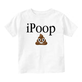 iPoop Poop Emoji Baby Infant Short Sleeve T-Shirt White