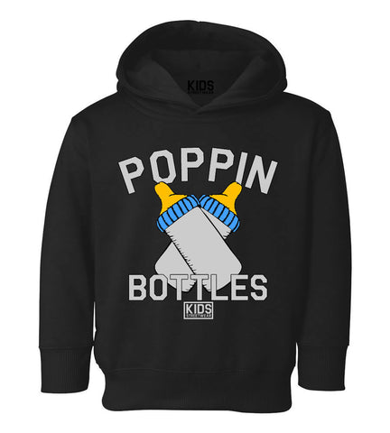 Poppin Bottles Toddler Kids Pullover Hoodie Hoody in Black