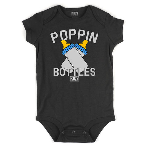 Poppin Bottles Infant Onesie Bodysuit in Black