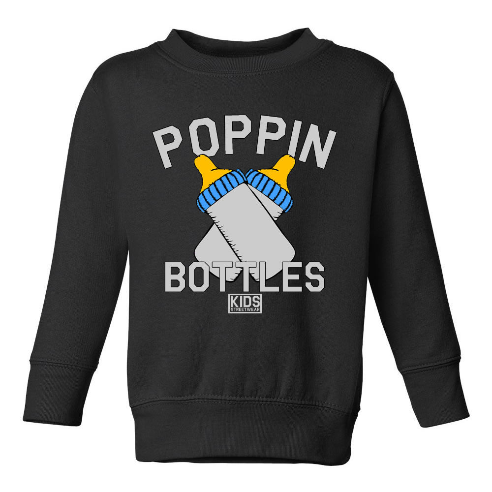 Poppin Bottles Toddler Kids Sweatshirt in Black
