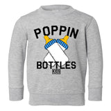 Poppin Bottles Toddler Kids Sweatshirt in Grey
