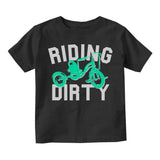 Riding Dirty Tricycle Infant Toddler Kids T-Shirt in Black