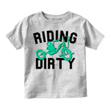 Riding Dirty Tricycle Infant Toddler Kids T-Shirt in Grey