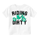 Riding Dirty Tricycle Infant Toddler Kids T-Shirt in White