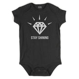 Stay Shining Diamond Infant Onesie Bodysuit in Black