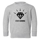 Stay Shining Diamond Toddler Kids Sweatshirt in Grey