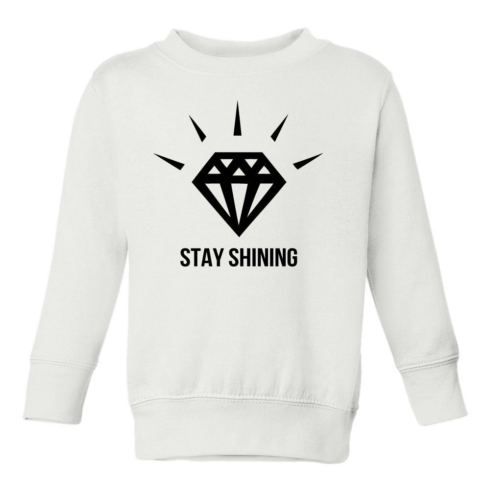 Stay Shining Diamond Toddler Kids Sweatshirt in White