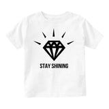 Stay Shining Diamond Infant Toddler Kids T-Shirt in White