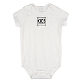 Small Kids Streetwear Logo Infant Onesie Bodysuit in White