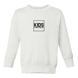 Small Kids Streetwear Logo Toddler Kids Sweatshirt in White